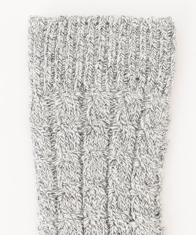 JOSEPH ABBOUD MOUNTAIN 【SPACE】OGコットンケーブル  ソックス アイボリー系