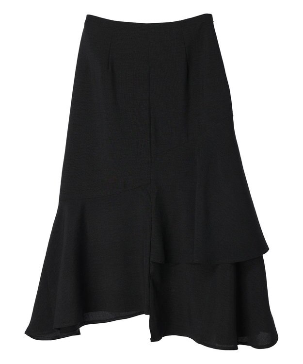 earth music&ecology アシンメトリーイレヘムスカート Black
