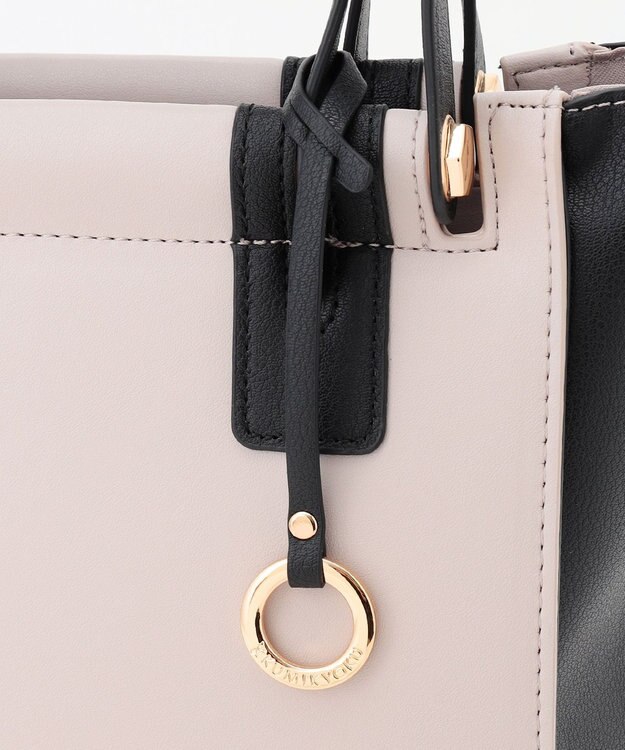 組曲 2WAYハンドルスクエアトート バッグ アイスグレー系1