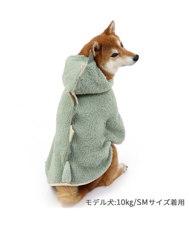 PET PARADISE ペットパラダイス 恐竜 ポンチョ もこもこ 中型犬 緑