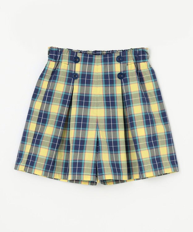 組曲 KIDS 【110-140㎝】チェック ショートパンツ イエロー系5