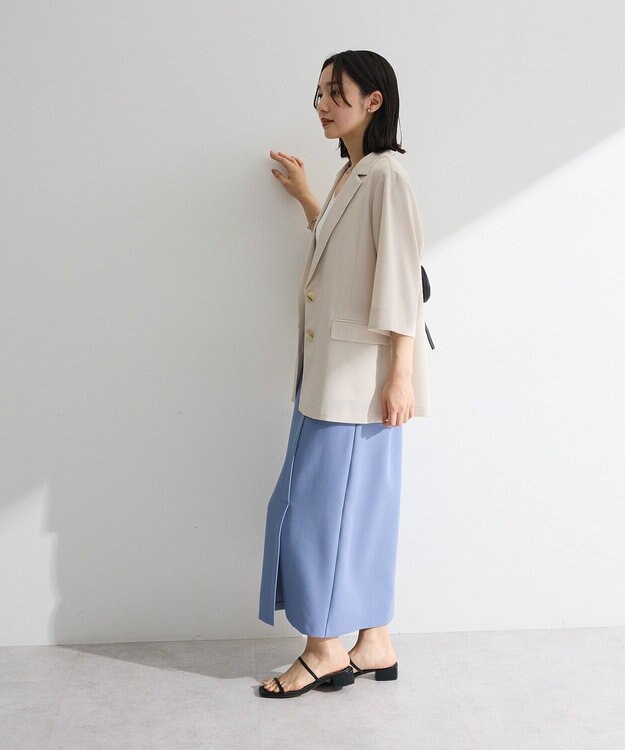 Green Parks シングル半袖ジャケット Natural