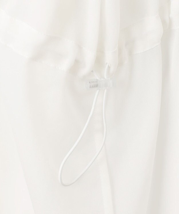 ICB L 【洗える】 PlaXシアーオーガンジー シャツ オフホワイト系