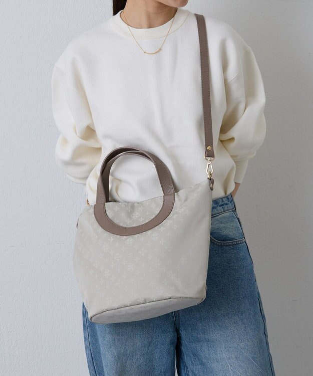 russet 2WAYトートバッグ(CE-1419) Ecru