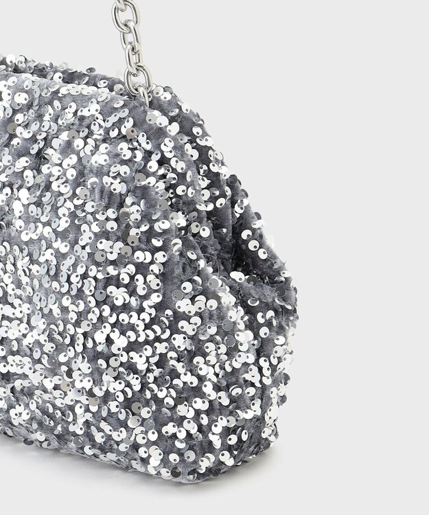 GRACE CONTINENTAL Caterina bertini スパンチェーンバッグ2 シルバー