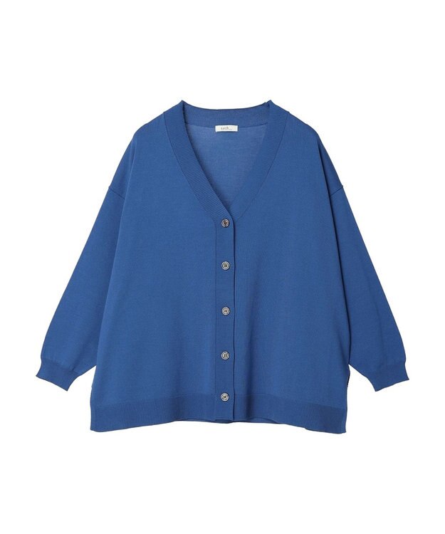 earth music&ecology Ｖネックビッグシルエットカーディガン Blue