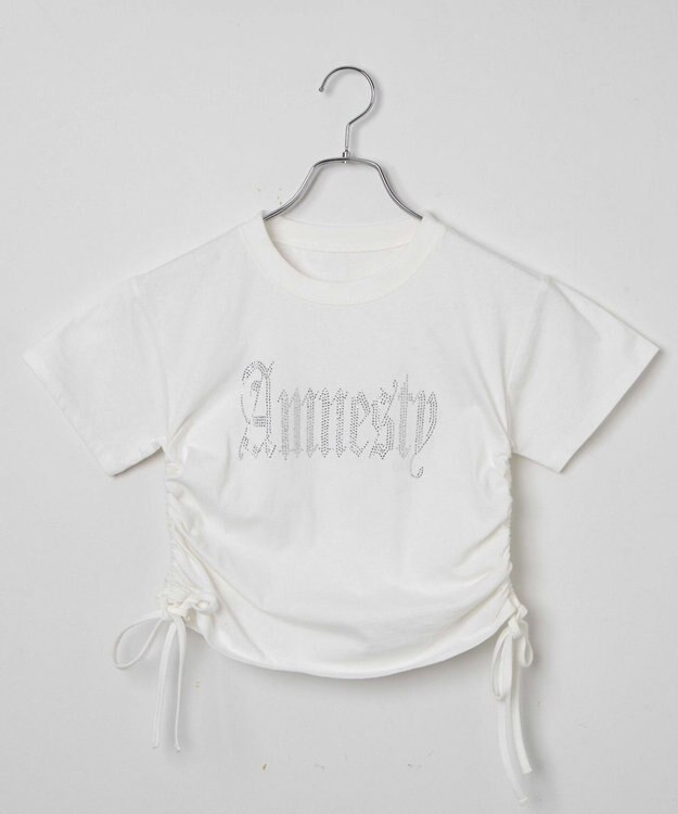 WEGO サイドドロストラインストーンT ホワイト