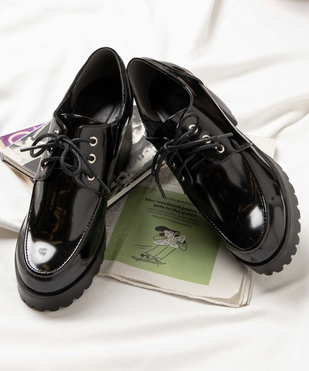 WEGO レースアップヒールシューズ ブラックその他