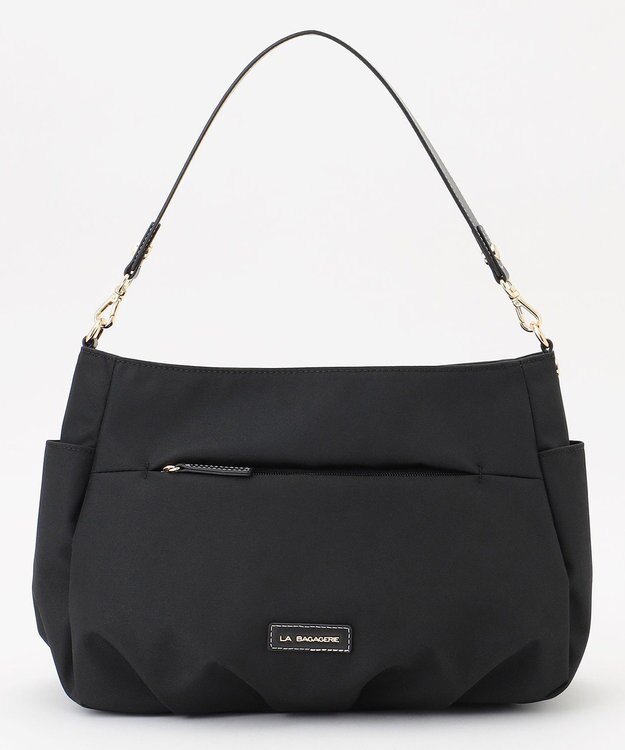 LA BAGAGERIE ポリエステルキャンバス　タックショルダー ブラック