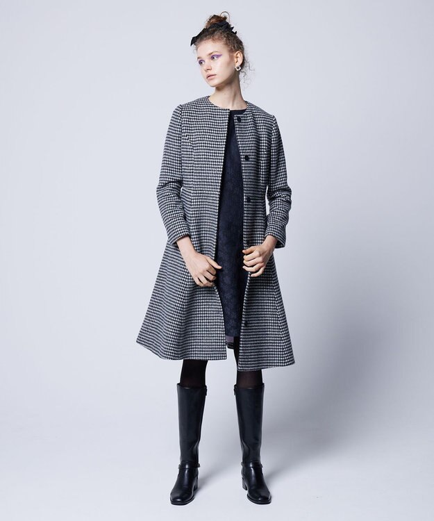 TOCCA 【消臭】RHYTHMIC PACE 千鳥柄コート ブラック系