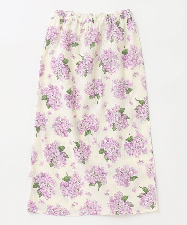 ANY KIDS ロング丈 浴衣 セット オフホワイト×アジサイ