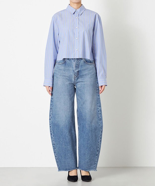 NAVE 【Nave】タイプライター クロップドシャツ ストライプ系