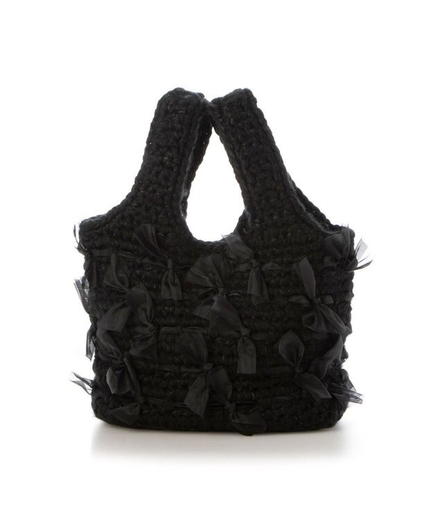 UNBILLION カカトゥ kakatoo / リボンモヘアクロッシェバッグ ブラック