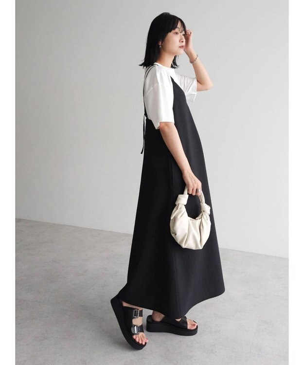 Green Parks 表面感キャミワンピース Black