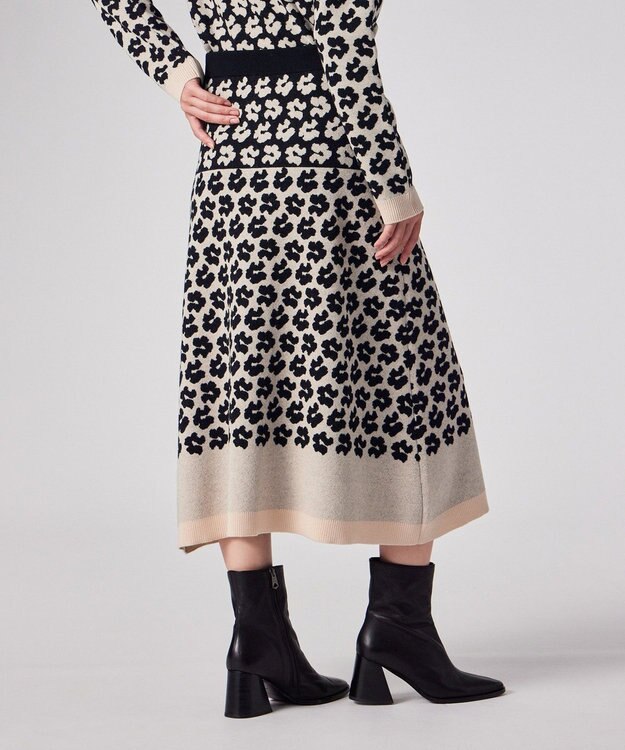 Paul Smith フラワージャカード ニットスカート エクリュ