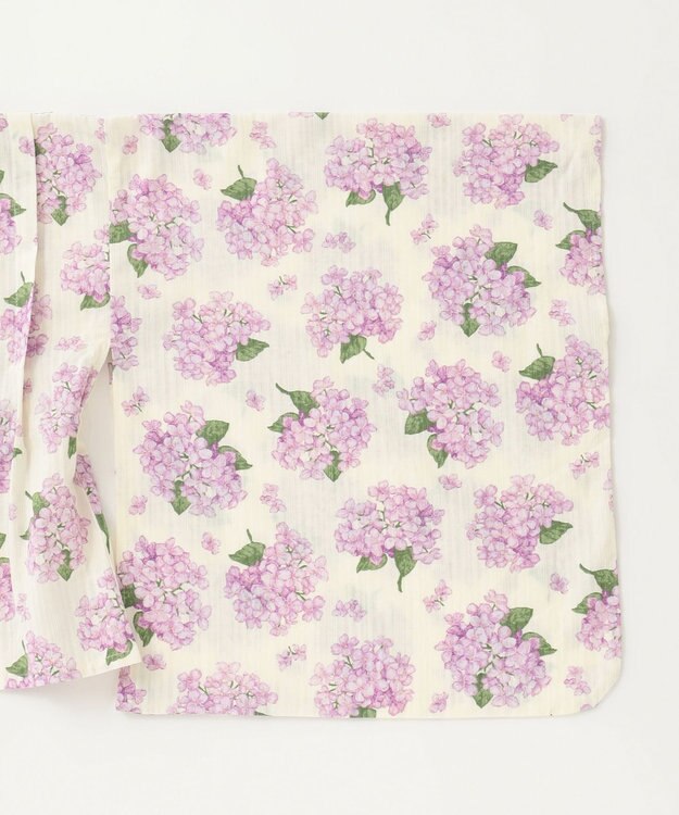 ANY KIDS ロング丈 浴衣 セット オフホワイト×アジサイ