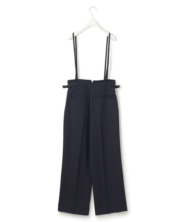 ICB 【2WAY・WEB限定・洗える】シルフィルダブルクロス サスペンダーパンツ ネイビー系
