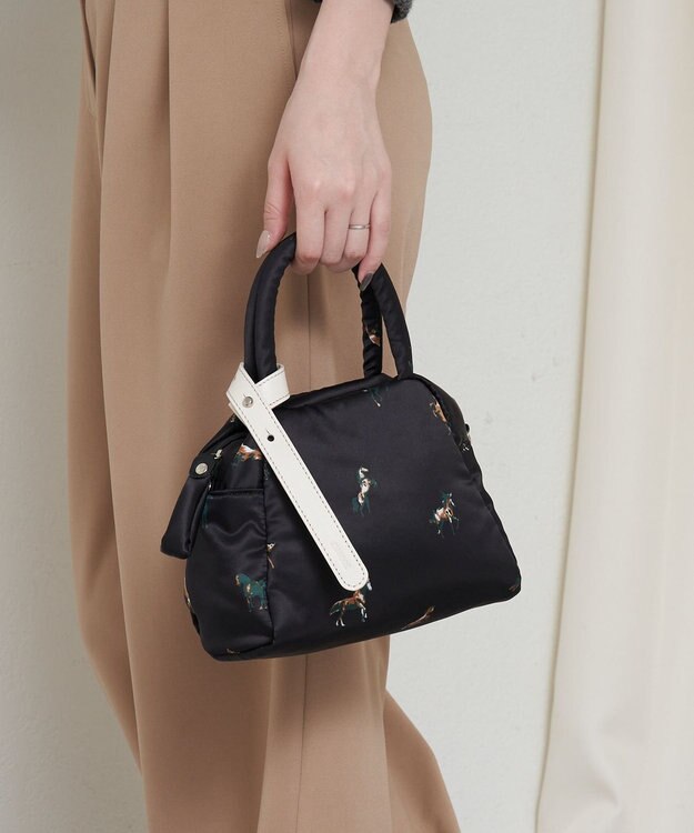 russet WOODLANDER 2WAYミニトートバッグ(CE-1668) Horse/BK