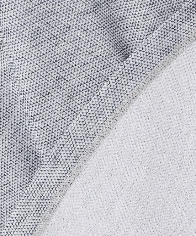 JOSEPH ABBOUD  【フランス産リネン×日本の技術・清涼感】ノルマンディリネントップジャージ ジップ ポロシャツ ブルー系