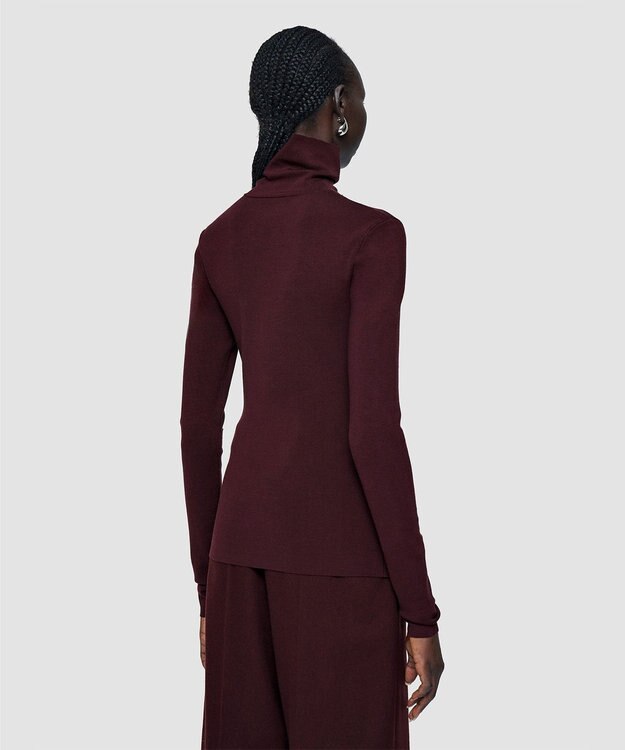 JOSEPH 【洗える】シルクストレッチハイネックトップ Maraschino