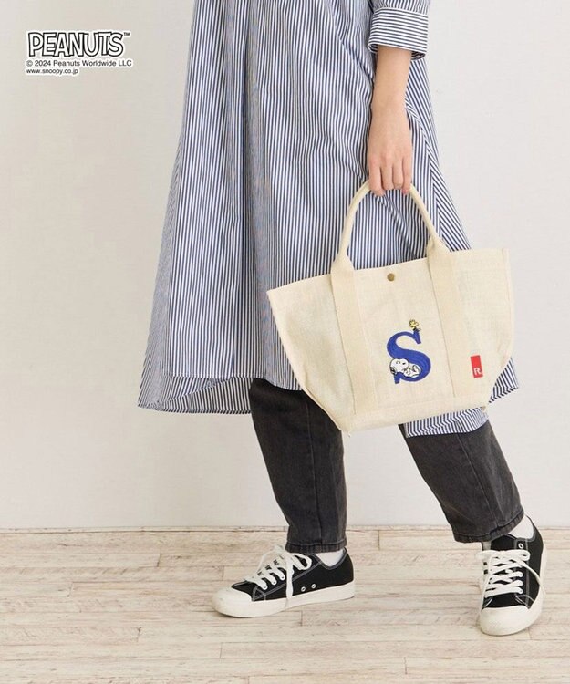 ROOTOTE 8597【スヌーピー】IP.デリ.ジュート.ピーナッツ-9D 02：S-アイボリー