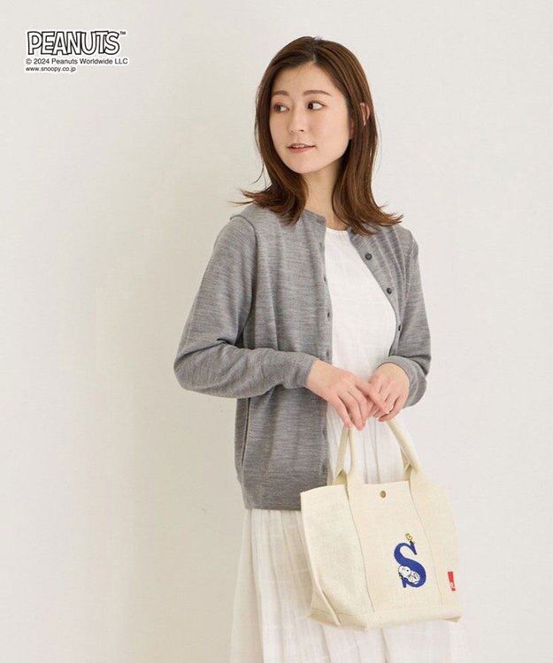 ROOTOTE 8597【スヌーピー】IP.デリ.ジュート.ピーナッツ-9D 02：S-アイボリー
