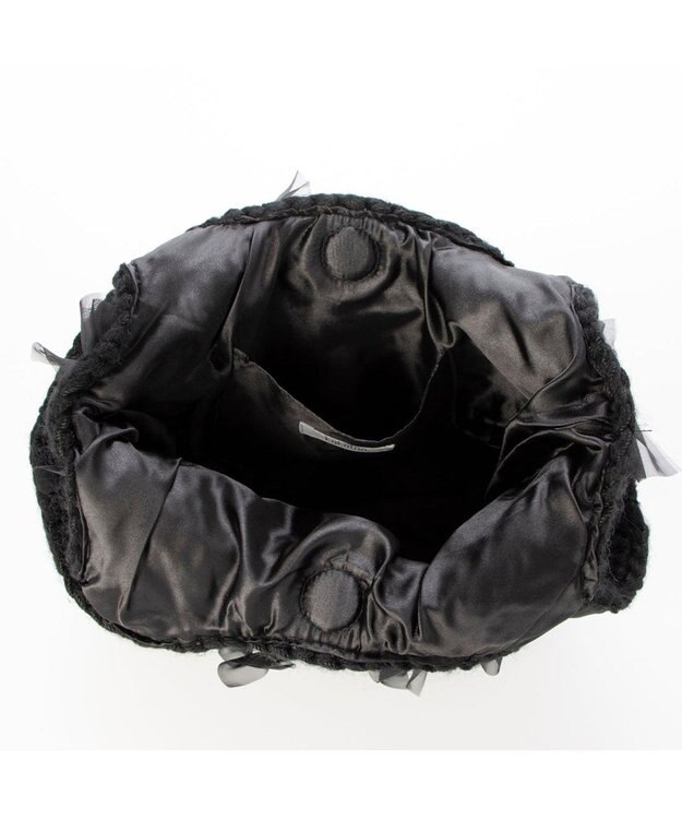 UNBILLION カカトゥ kakatoo / リボンモヘアクロッシェバッグ ブラック