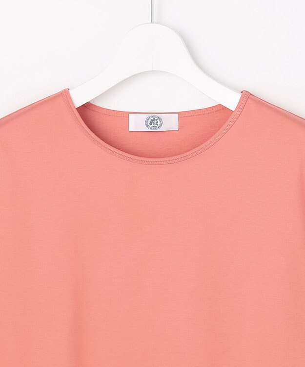 J.PRESS LADIES 【一枚で着映え】コットンスムース レース カットソー サーモン系