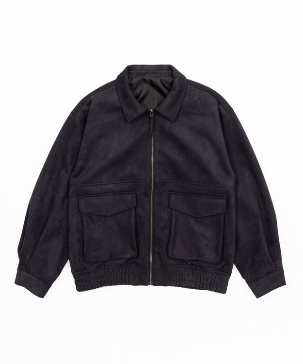 WEGO 【ユニセックス着用ITEM/MLサイズ展開】フライトジャケット ブラック中濃色