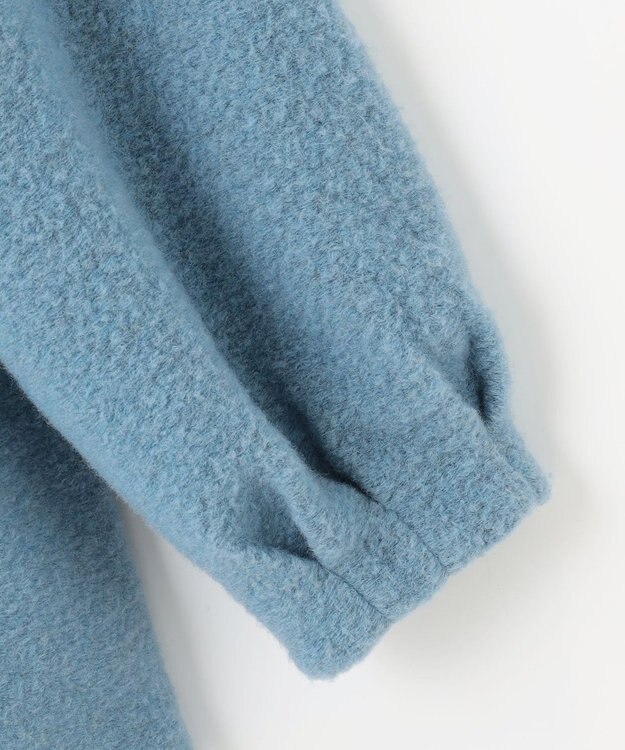 #Newans 【洗濯機可能】バックフレアショートコート ブルー