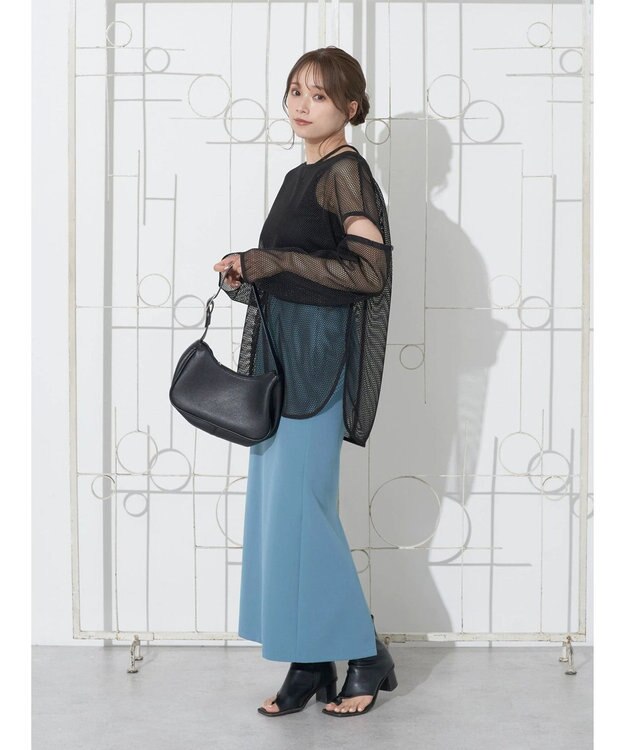 earth music&ecology ＳＥＴ２点メッシュプルオーバー＋タンクトップ Ivory