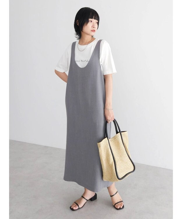 Green Parks 前後２ｗａｙハイスペックジャンパースカート Gray