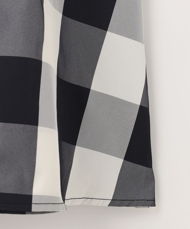 ANY L 【洗濯機可能/ウエストゴム】ビックチェックマーメイドスカート オフ×ブラックブロックチェック