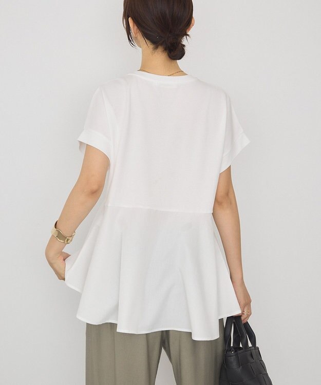 AMERICAN HOLIC アシンメトリーペプラム ドッキングプルオーバー Ivory