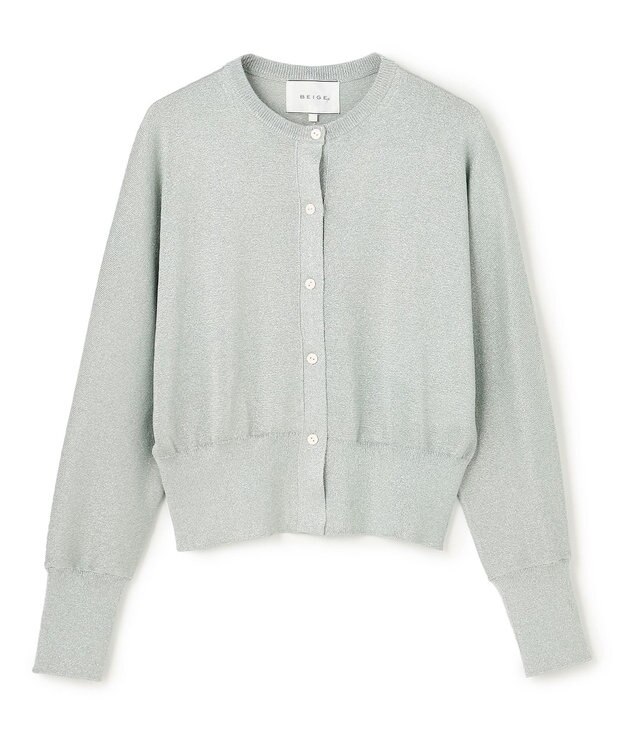 BEIGE， SMITHONITE / リュクスグリッター ドルマンカーディガン Sax