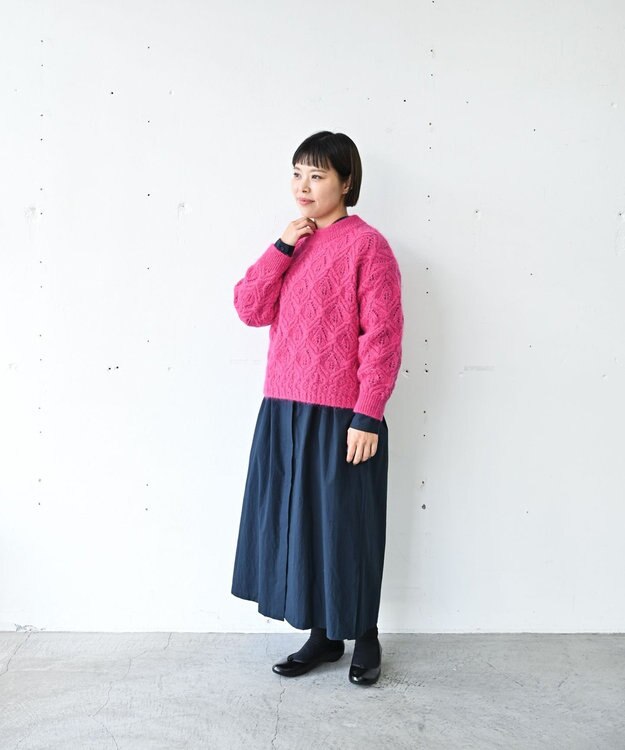 muuc 〈2WAY〉〈遠州織物の工場で織られた上質なコットン生地〉スタンドカラー 羽織り＆シャツワンピース ネイビー