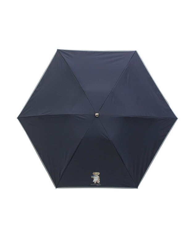 MOONBAT 【遮光率100％/遮熱/UV/軽量】POLO RALPH LAUREN（ポロ ラルフローレン）晴雨兼用日傘  ポロベア 折りたたみ傘 ディープブルー