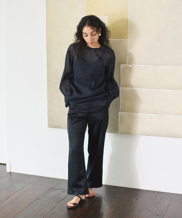 #Newans シアープルオーバーシャツ ネイビー系