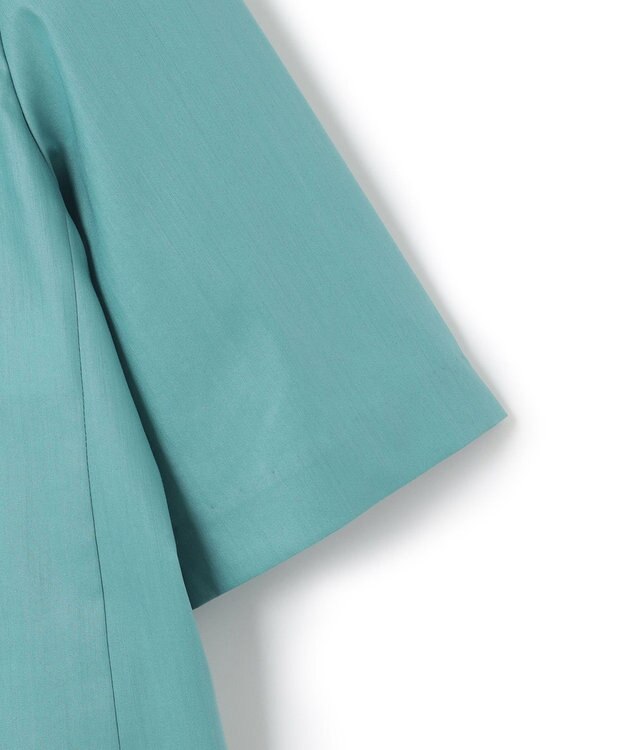 ICB 【接触冷感・洗える】エステルラミーチンツ ハーフスリーブジャケット セルリアン系