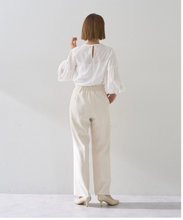 YECCA VECCA サイドベルテッドハイウエストパンツ Navy