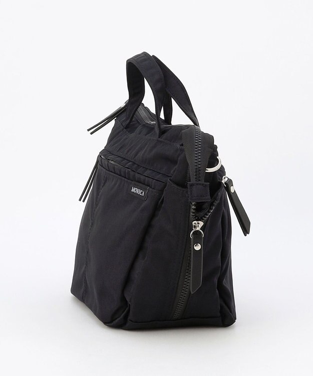 LA BAGAGERIE 【MONICA】サイドジップ2WAYトートバッグ ブラック