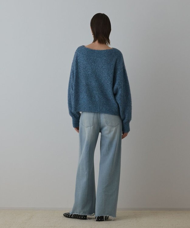 GRACE CONTINENTAL グリッターニットトップ ブルー