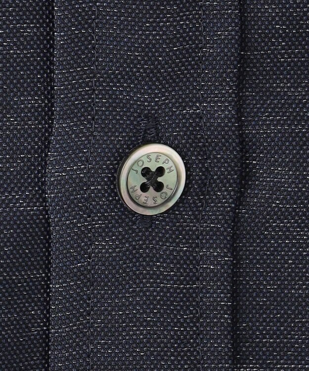 JOSEPH HOMME 新素材【軽量/通気性/清涼感/洗える/ストレッチ】レノクロスストレッチ　ウィングカラー半袖シャツ ネイビー系