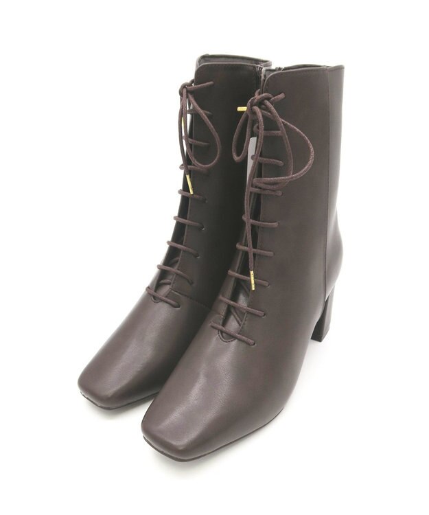 BONTRE 【MIONOTIS/ミオノティス】レースアップヒールブーツ/707B ダークブラウン