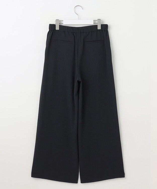 J.PRESS LADIES L 【洗える・吸水速乾・接触冷感・セットアップ対応】Light ジョーゼット ワイド パンツ ダークネイビー系