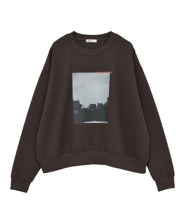 CRAFT STANDARD BOUTIQUE フォトプリントダンボールプルオーバー Dark Brown