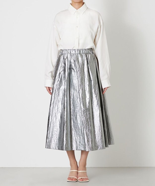 NAVE 【Nave】ホイルプリント スカート シルバー系