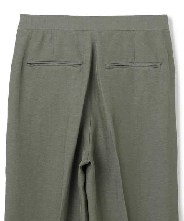 BEIGE， 【洗える】BERNARD / リネンストレートフルレングスパンツ Olive