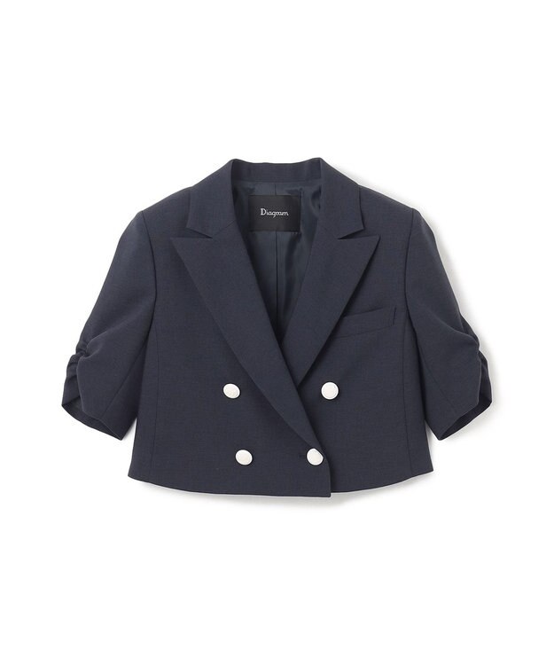 GRACE CONTINENTAL ショートテーラージャケット ネイビー