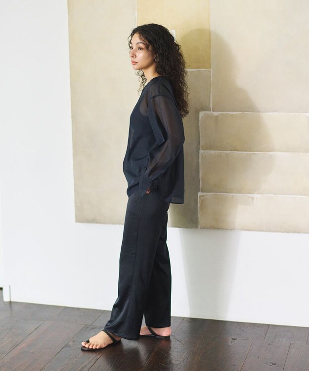 #Newans シアープルオーバーシャツ ネイビー系